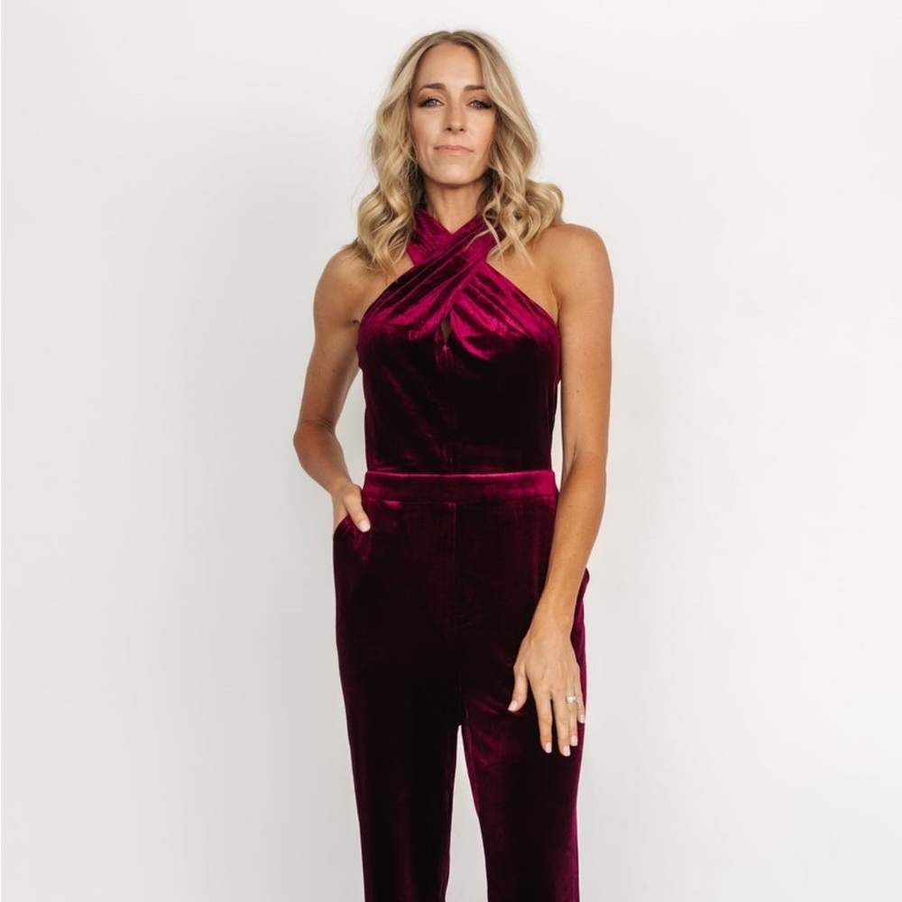 NEVER WORN! Velvet jumpsuit